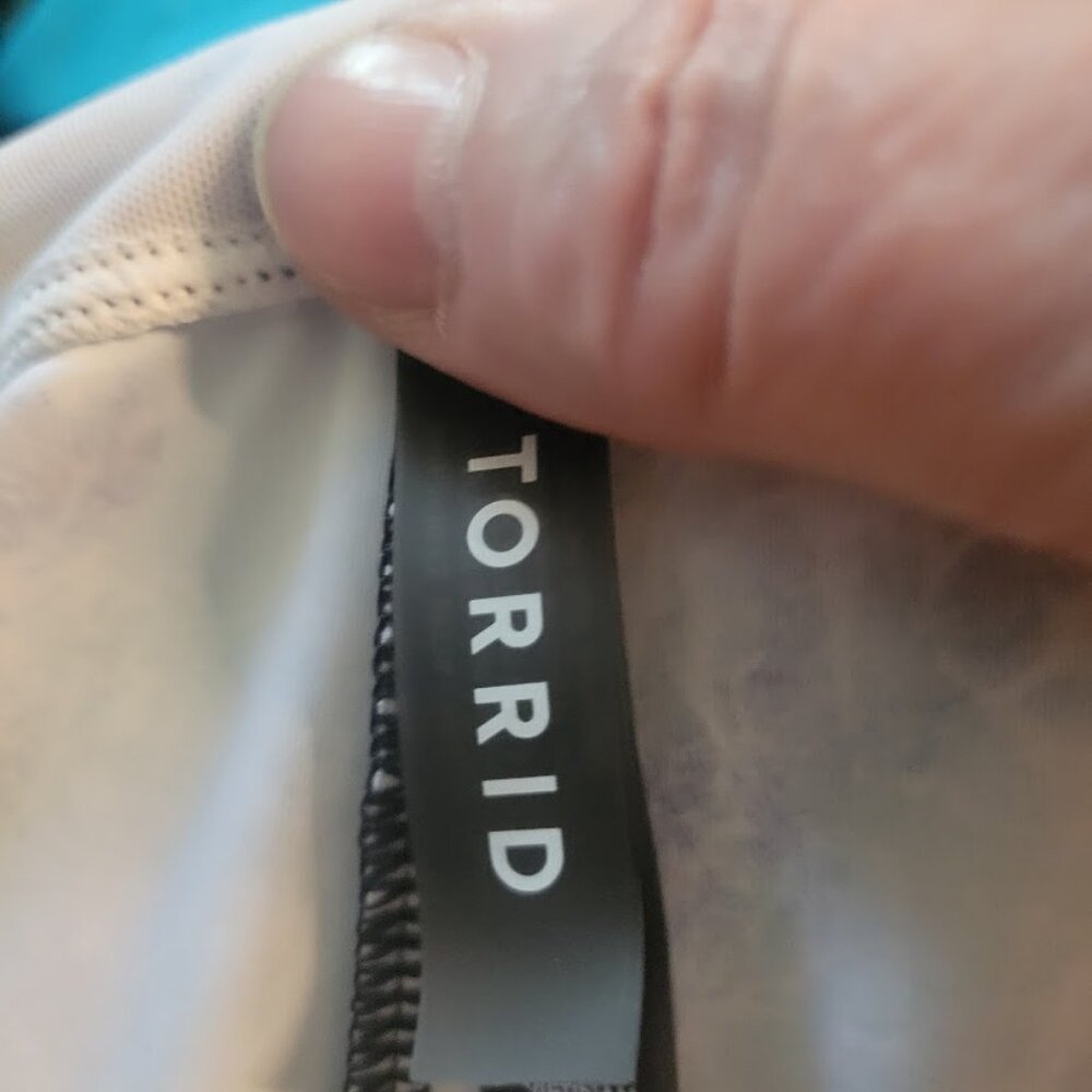 Torrid Swim Capris with water pattern various and pockets 4x plus - Picture 5 of 6